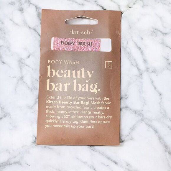 New Kitsch Self-Draining Soap Dish and Beauty Bar Bag Set - Picture 5 of 5